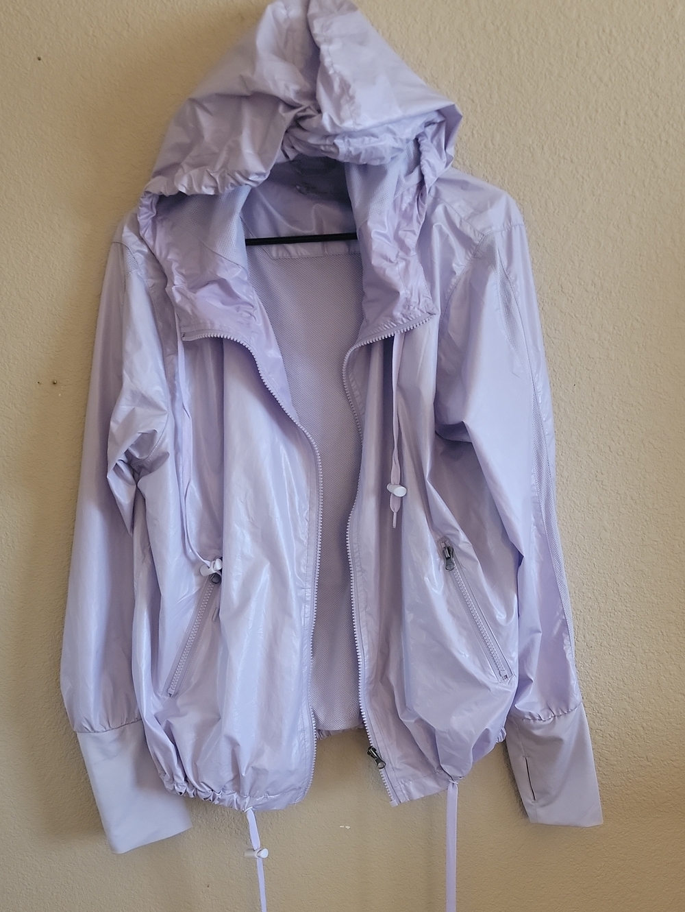 ZYIA Lavender Zip-Up Hooded Bomber Jacket
